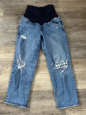 Lot of 2 Old Navy Baggy Full Panel Maternity Jeans Size 12 S